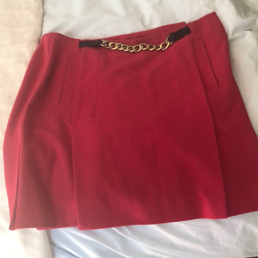 Diane Von Furstenberg raspberry skirt
